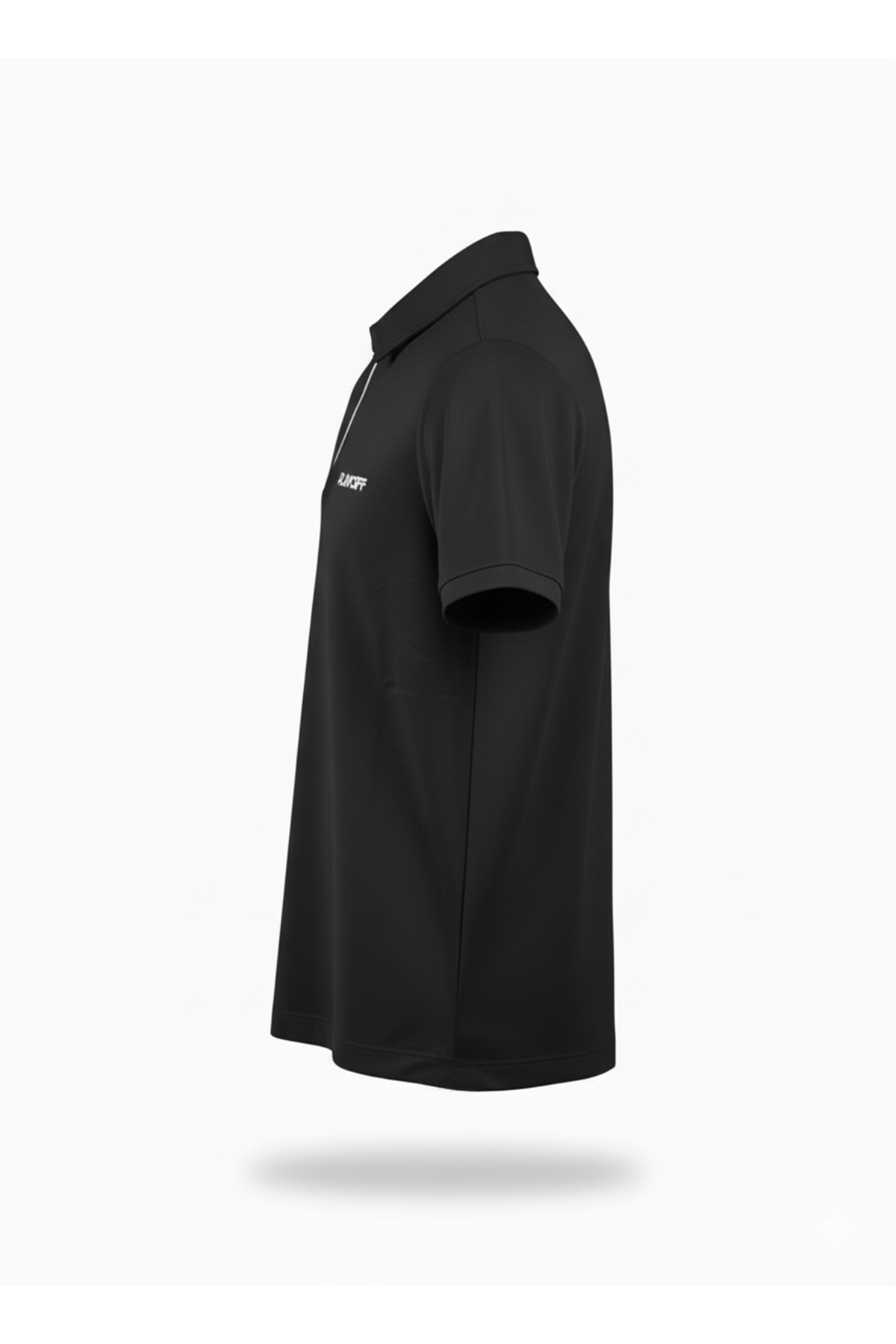 Playoff Polo Yaka Penye T-Shirt Siyah