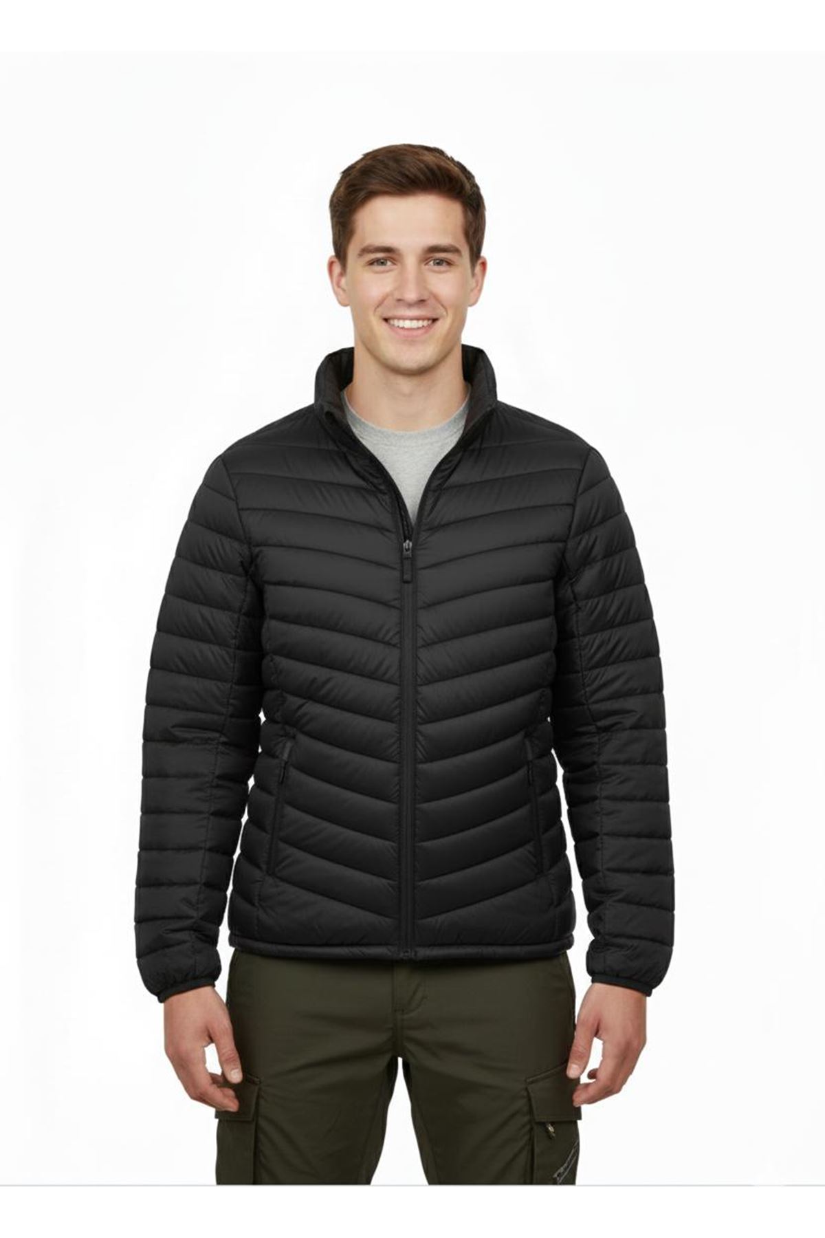 Puffer Playoff Rüzgar & Su Geçirmez Hafif Elyaf Dolgulu Şişme Erkek Mont