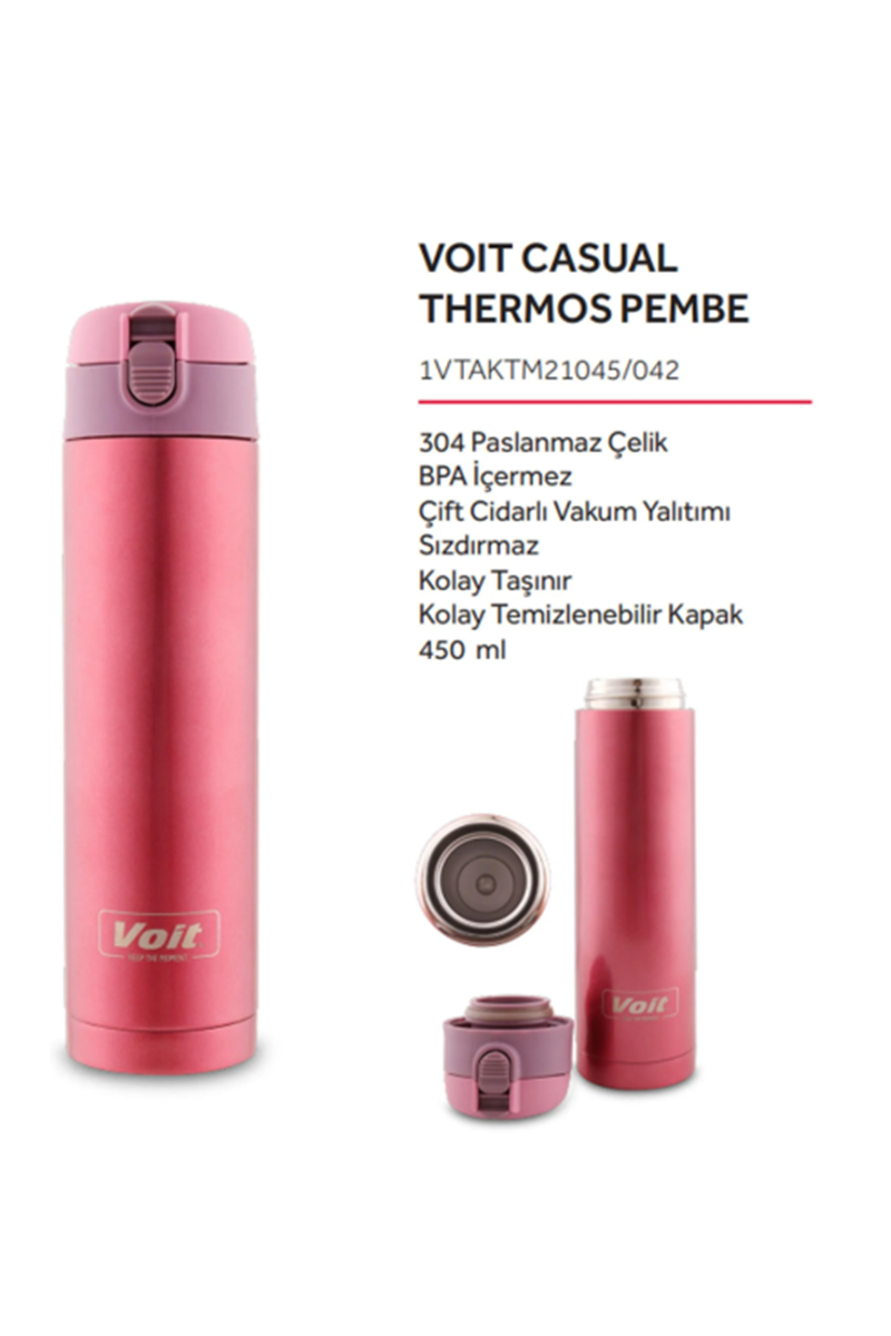 Voıt Casual Playoff Thermos  Pembe