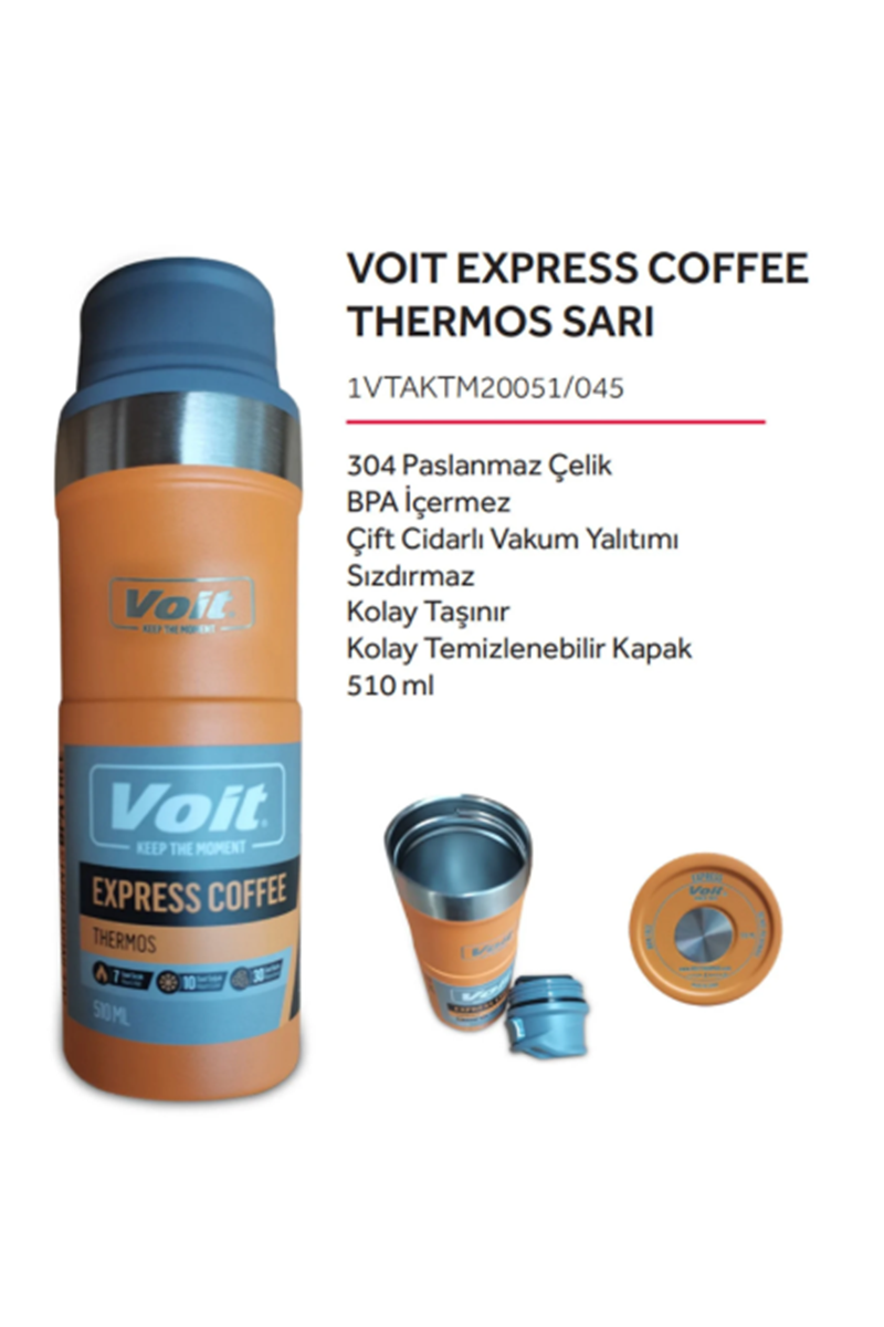 Voıt Express Playoff Coffee Thermos  Sarı