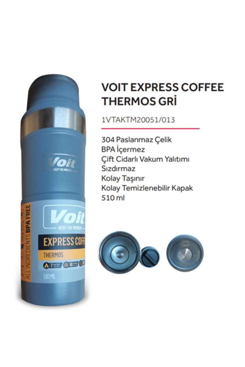 Voıt Express Playoff Coffee Thermos  Gri