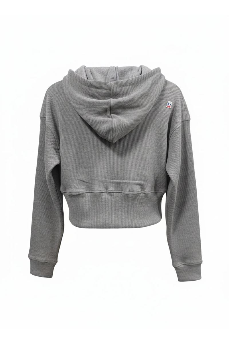 Playoff Crop Kesim Fermuarlı Eşofman Üstü Gri