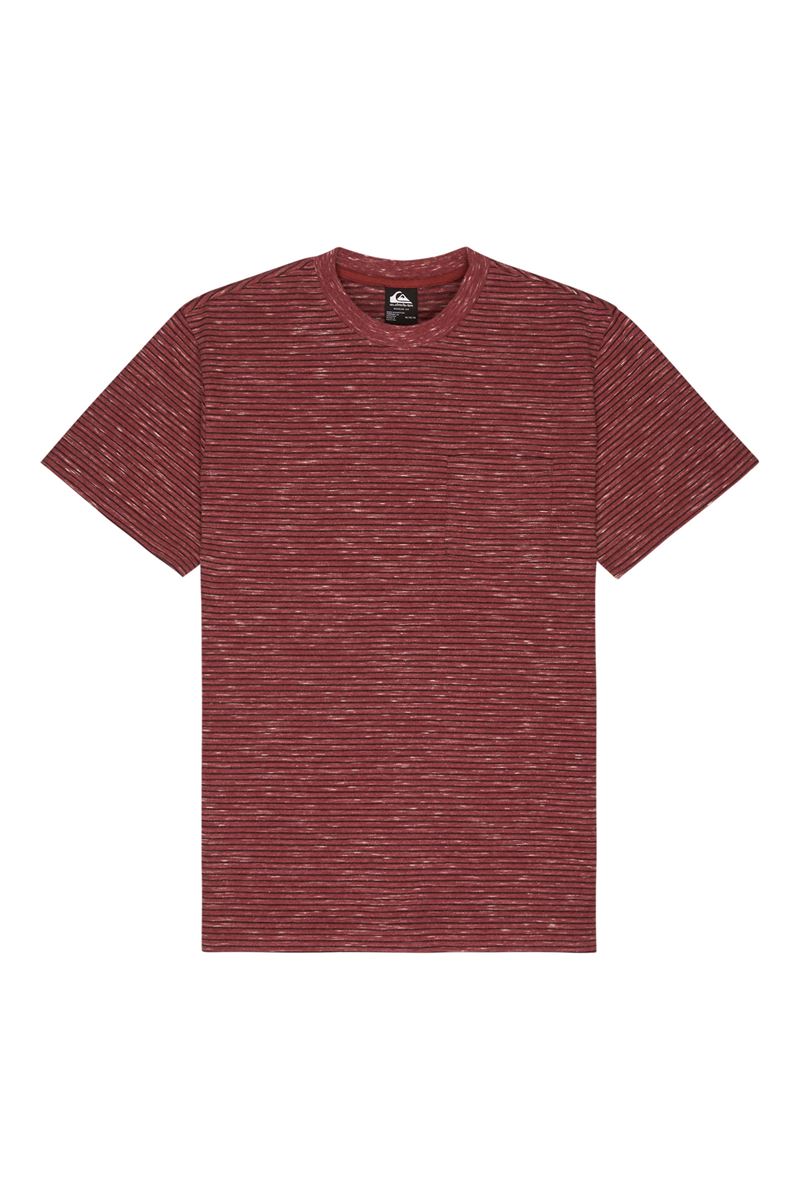 QUIKSILVER LOPAZ STRIPED S Burnt Russet - Stripe_1 ERKEK T-SHIRT