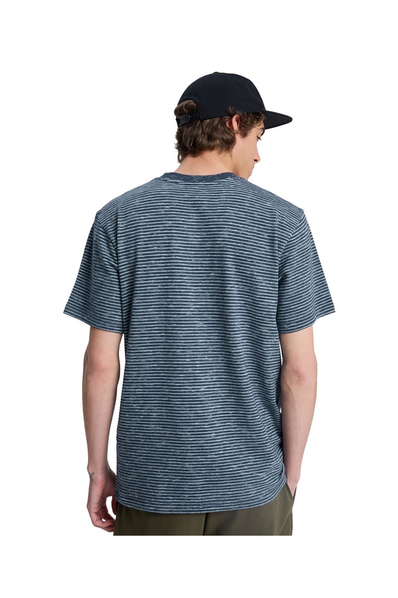 QUIKSILVER LOPAZ STRIPED S Total Eclipse - Stripe_1 ERKEK T-SHIRT