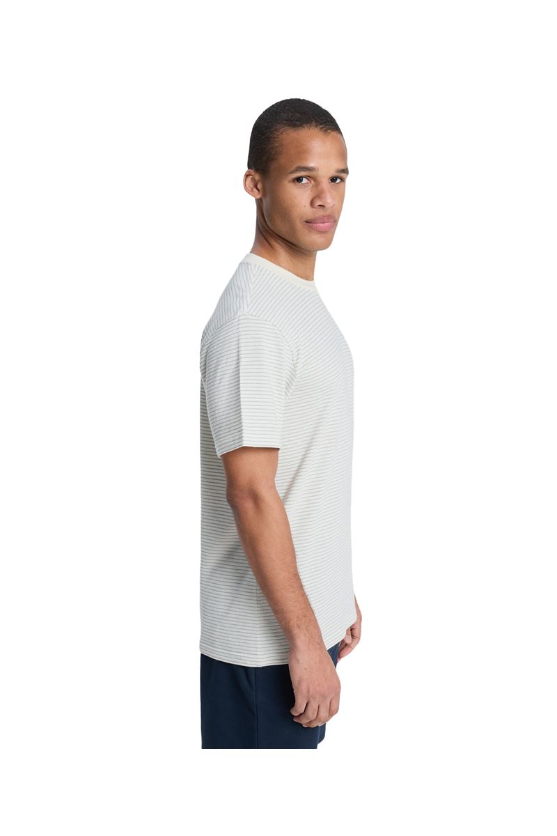 QUIKSILVER LOPAZ STRIPED S Snow White - Stripe_1 ERKEK T-SHIRT