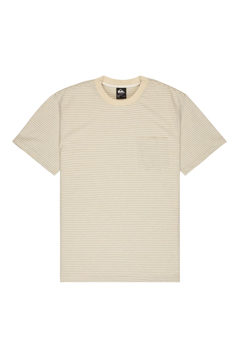 QUIKSILVER LOPAZ STRIPED S Snow White - Stripe_1 ERKEK T-SHIRT