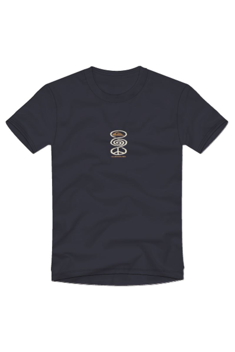 QUIKSILVER HARMONY SPIRAL Total Eclipse - Solid ERKEK T-SHIRT