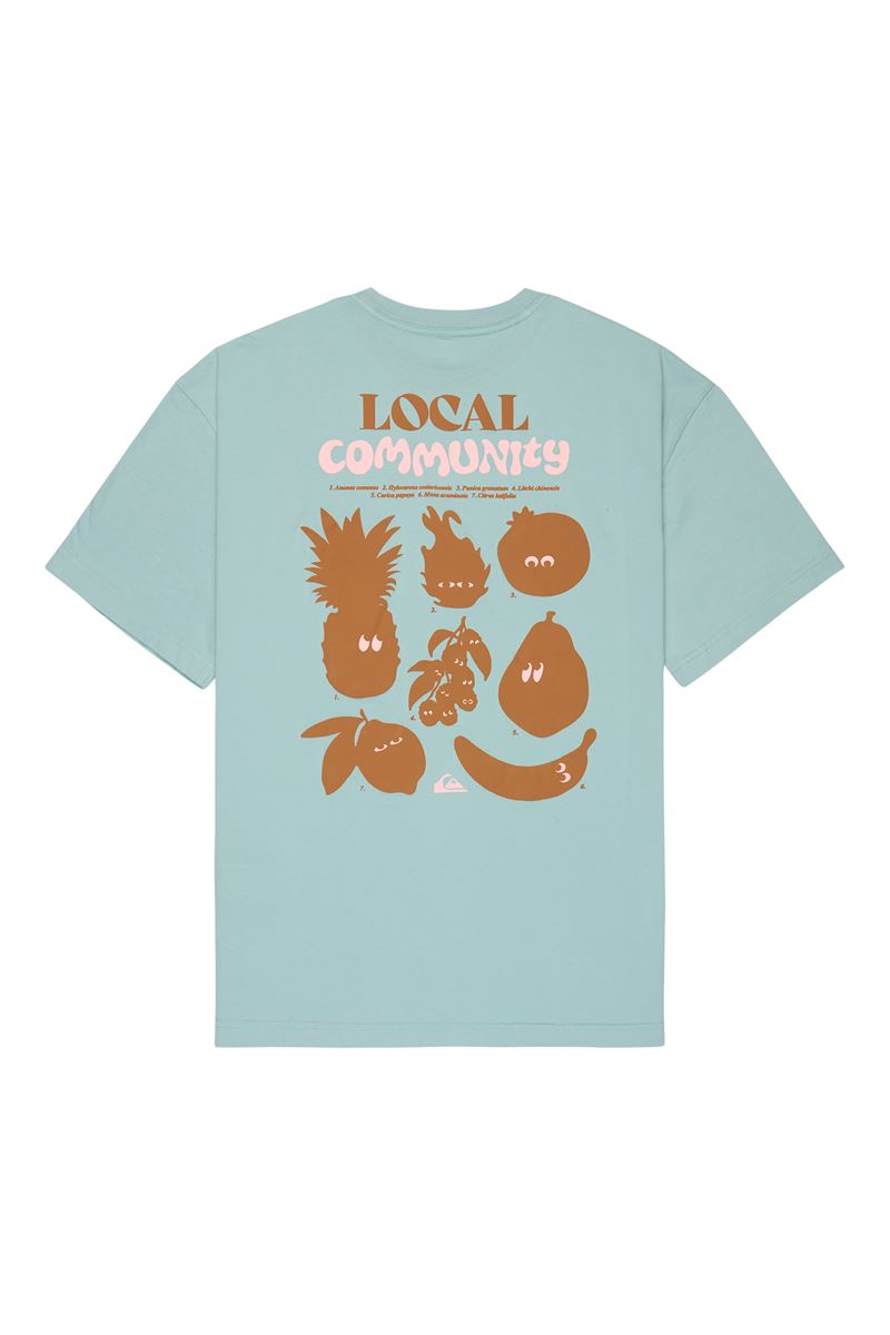 QUIKSILVER FRUITS TIDE Blue Haze - Solid ERKEK T-SHIRT