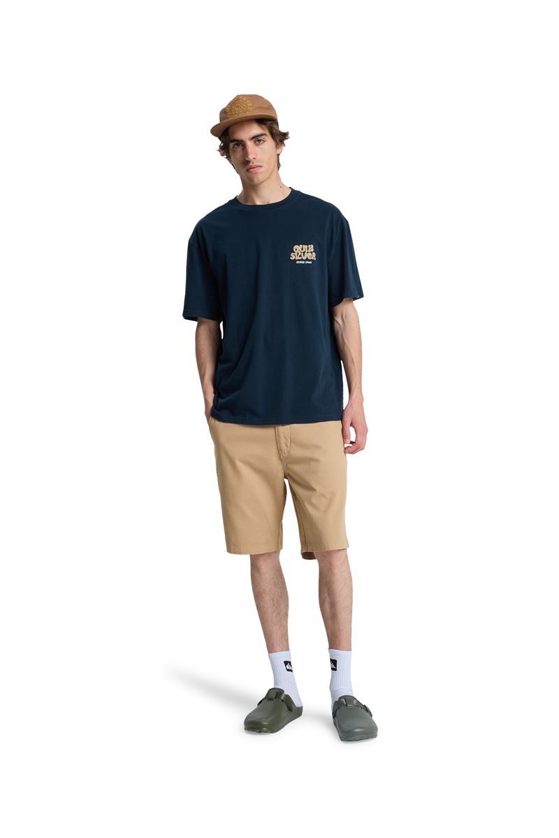 QUIKSILVER FRUITS TIDE Total Eclipse - Solid ERKEK T-SHIRT