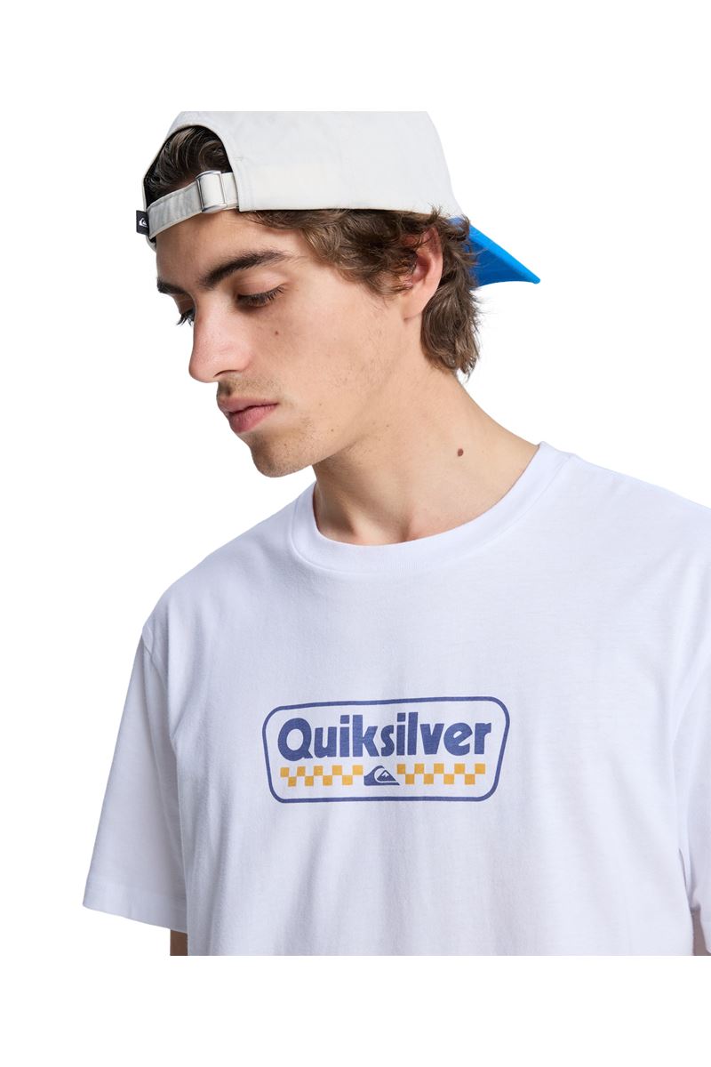 QUIKSILVER EV STARTING GRI Bright White - Solid ERKEK T-SHIRT