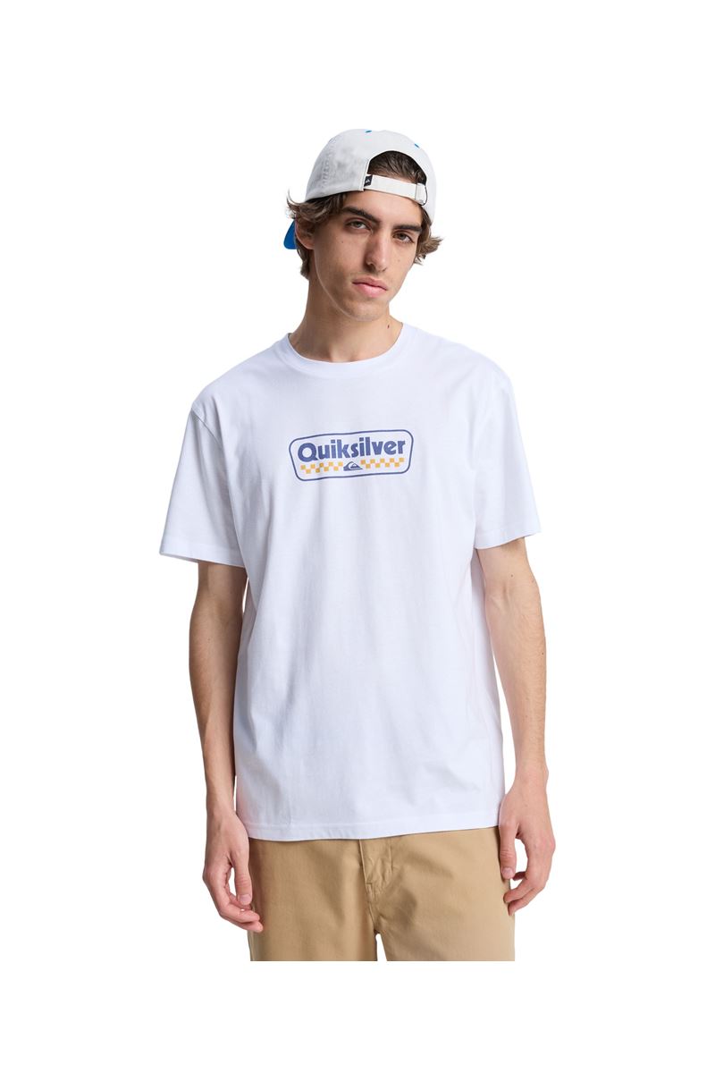 QUIKSILVER EV STARTING GRI Bright White - Solid ERKEK T-SHIRT