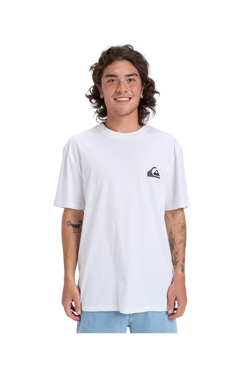 QUIKSILVER EV MINI LOGO Bright White - Solid ERKEK T-SHIRT