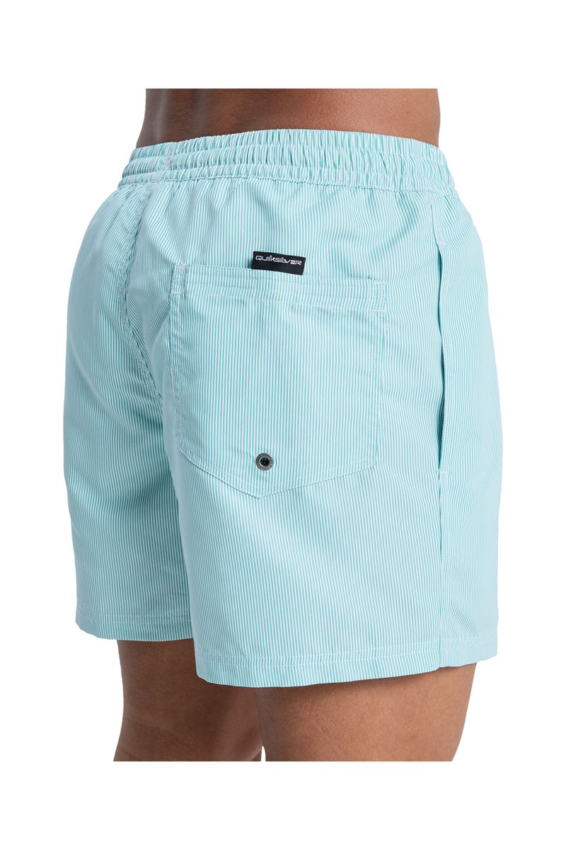 QUIKSILVER DELUXE 15 Aqua - Solid ERKEK VOLLEY SHORT