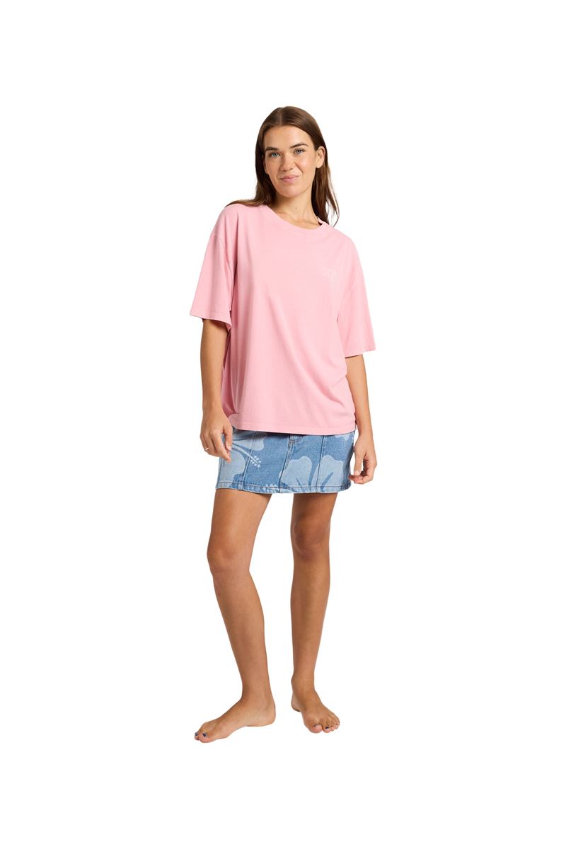 ROXY TALLOVERSIZE WA Sachet Pink - Solid KADIN T-SHIRT