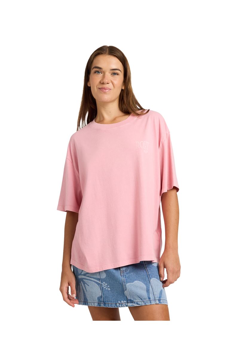 ROXY TALLOVERSIZE WA Sachet Pink - Solid KADIN T-SHIRT