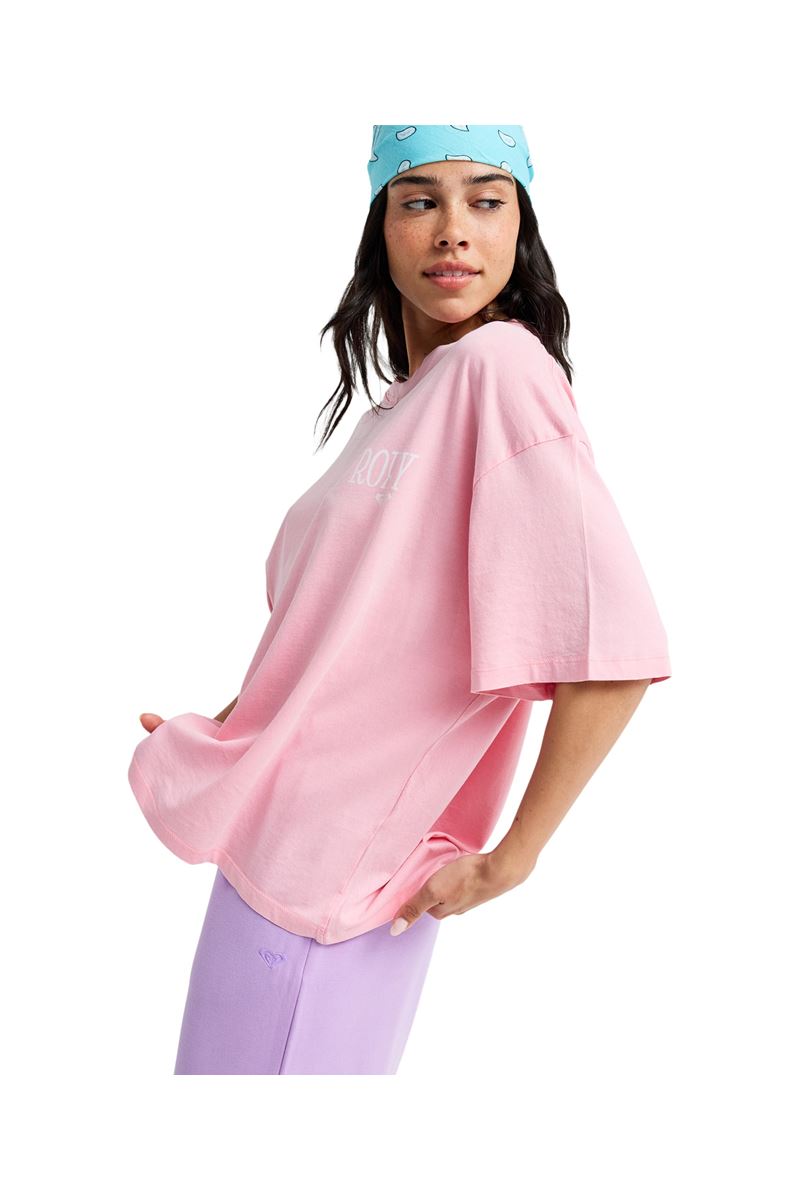 ROXY TALLOVERSIZE WA Sachet Pink - Solid KADIN T-SHIRT