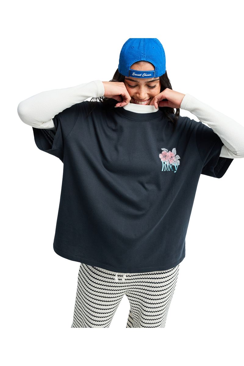 ROXY TALLOVERSIZE WA Anthracite - Solid KADIN T-SHIRT