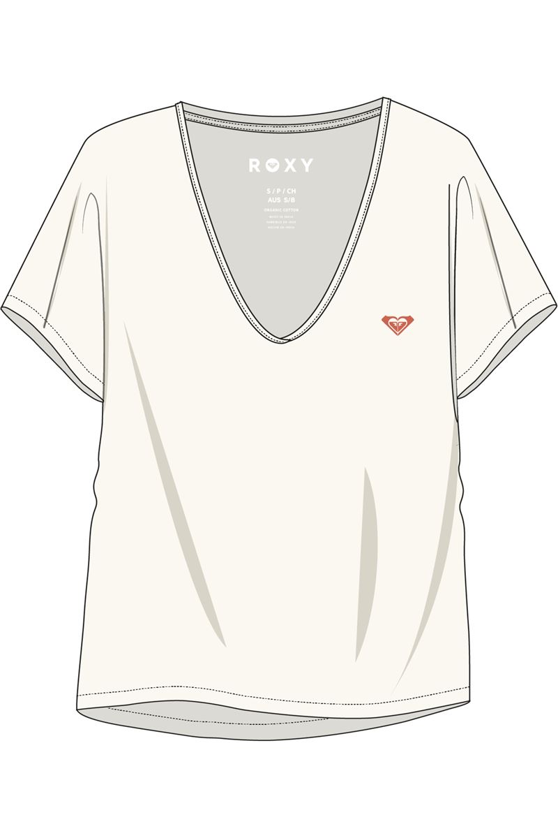 ROXY NIGHTFALL Jet Stream - Solid KADIN T-SHIRT