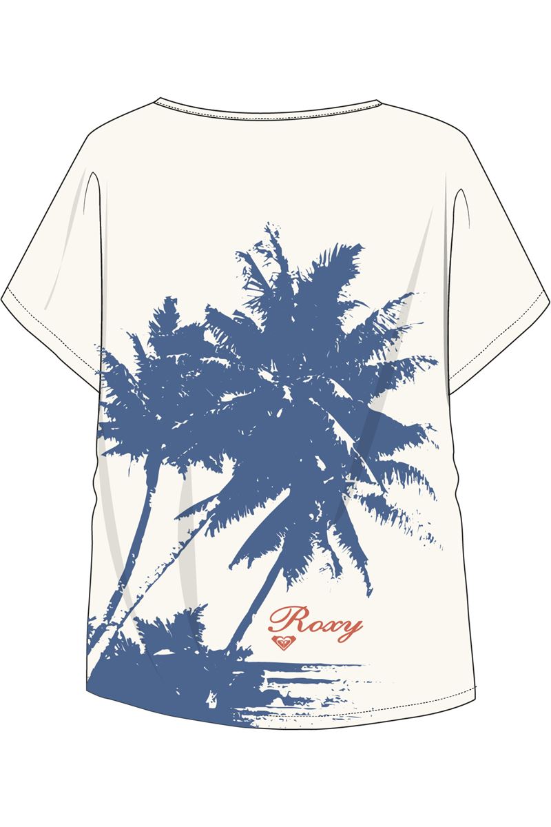 ROXY NIGHTFALL Jet Stream - Solid KADIN T-SHIRT