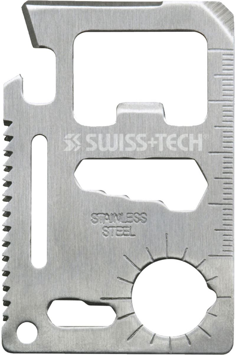 Swiss+Tech 15-IN-1 Credit Card Multi-Tool Stainless Steel ST33309