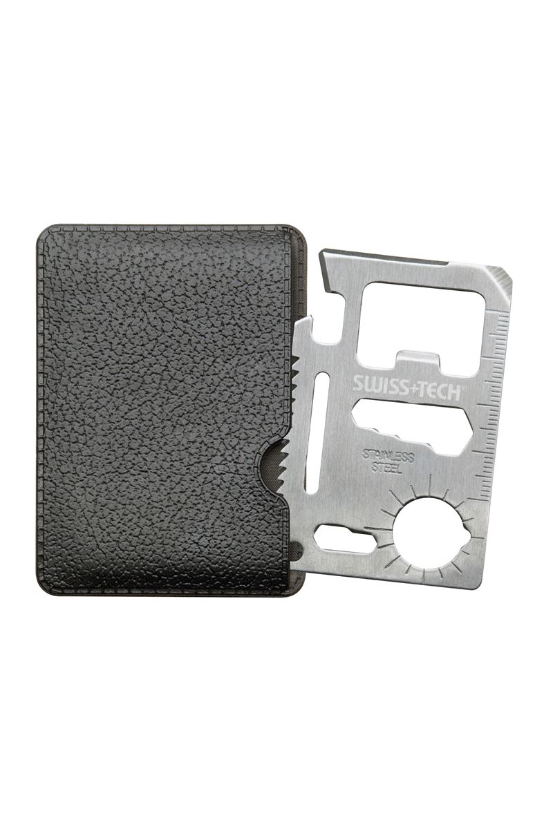 Swiss+Tech 15-IN-1 Credit Card Multi-Tool Stainless Steel ST33309