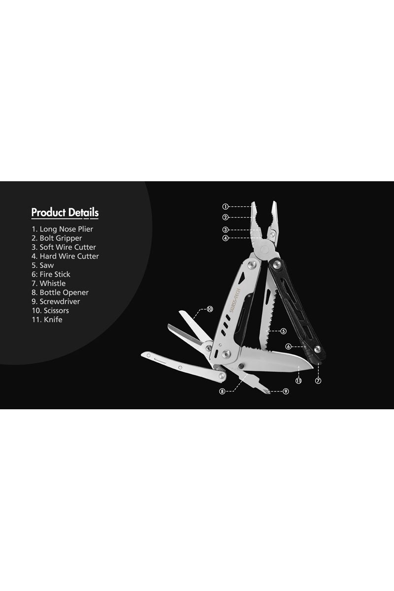 Swiss+Tech SwissTech 11-IN-1 Multi-Tools ST021019