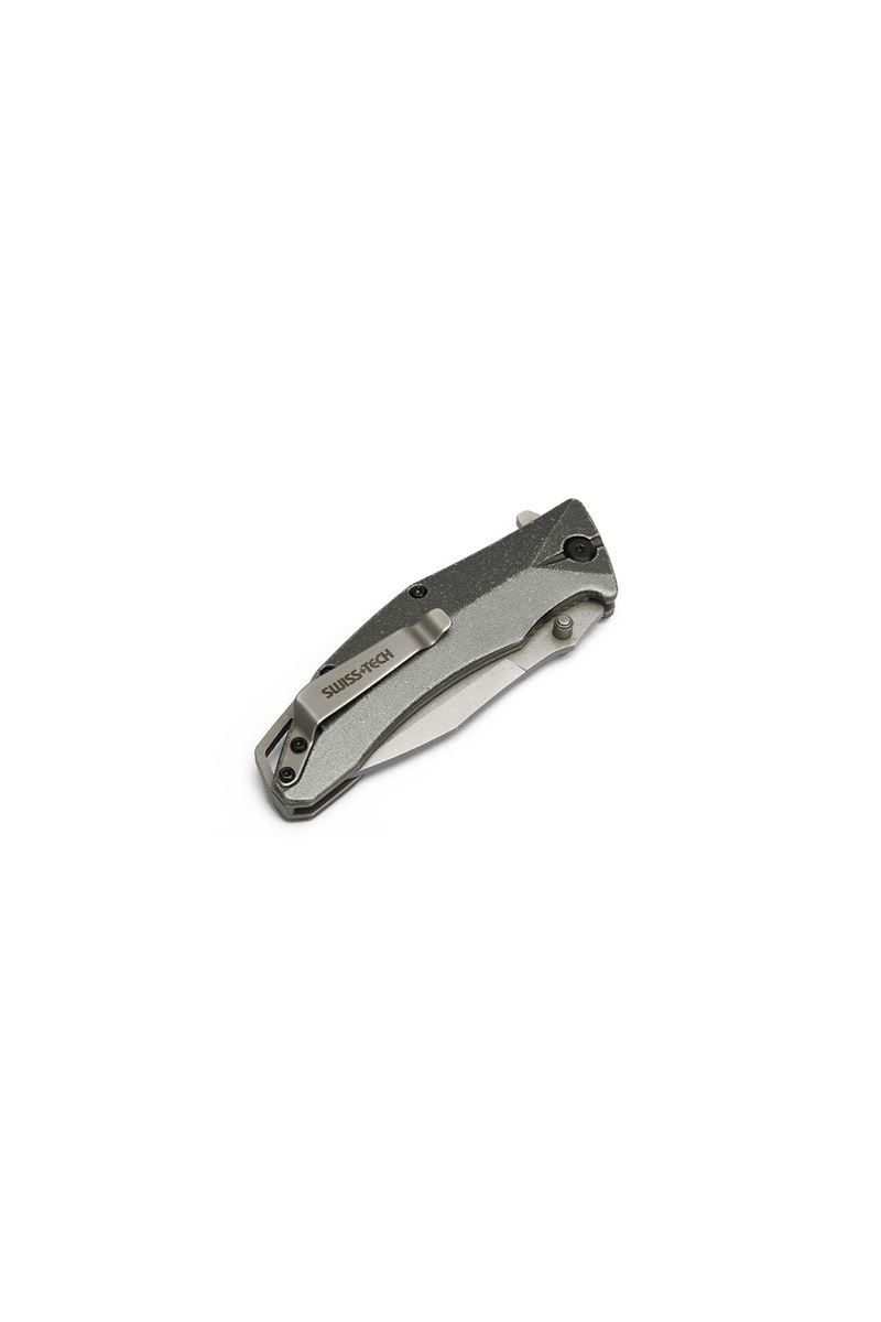 Swiss+Tech Aluminum Serrated Folding Knife ST014005
