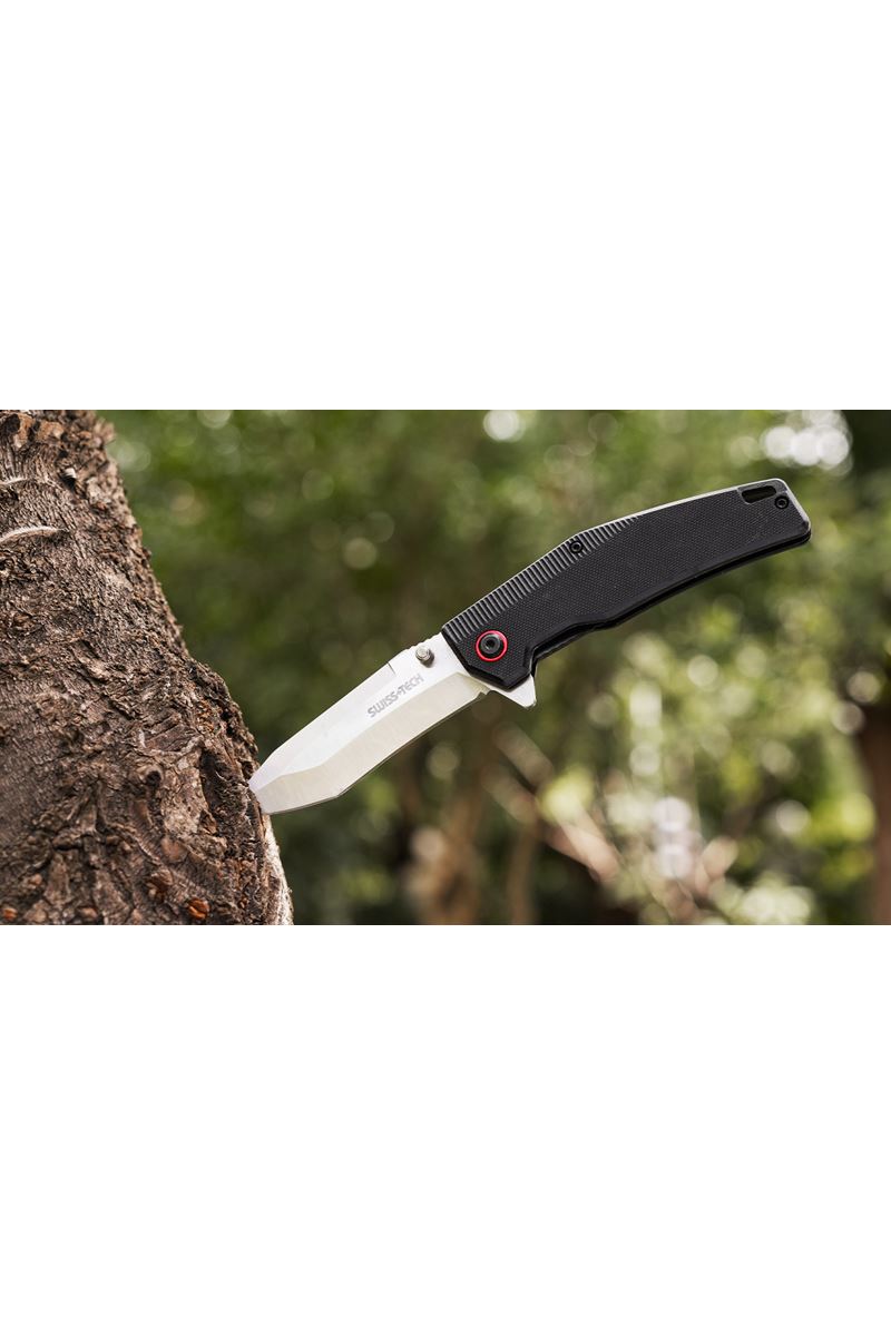 Swiss+Tech G10 Folding Knife-Satin Polish ST014001