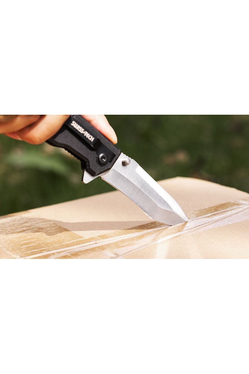 Swiss+Tech G10 Folding Knife-Satin Polish ST014001
