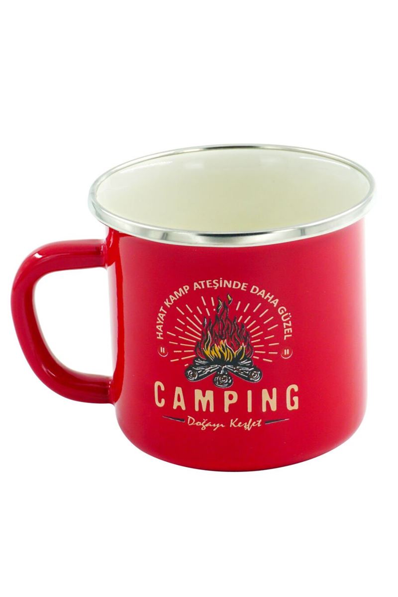 Orcamp Emaye Kupa Kırmızı 330 ml