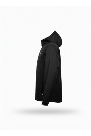 Ziege - Playoff Siyah  Kapüşonlu Yağmurluk & Rüzgarlık Teknik Ceket