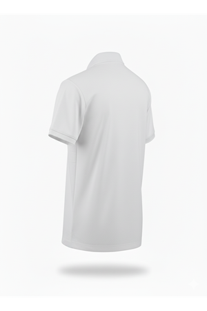 Playoff Polo Yaka Penye T-Shirt Beyaz