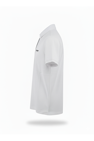 Playoff Polo Yaka Penye T-Shirt Beyaz