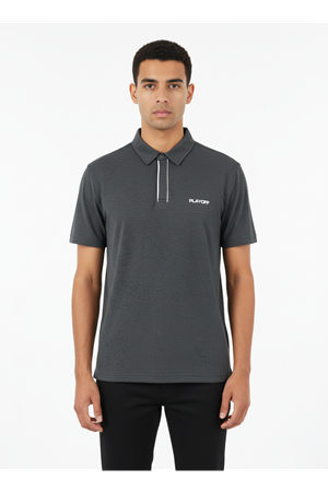 Playoff Polo Yaka T-Shirt Antrasit