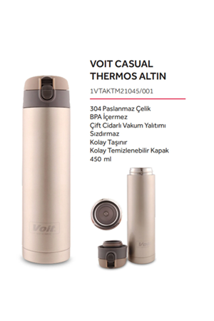 Voıt Casual Playoff Thermos  Altın
