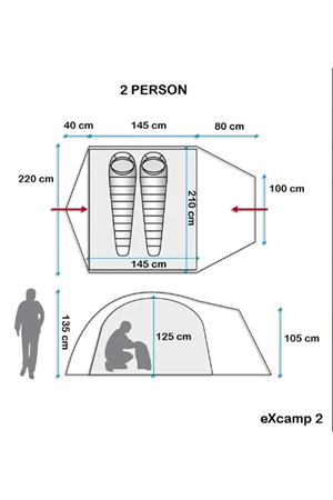 Evolite Excamp Playoff 2 Kişilik 4 Mevsim Çadır