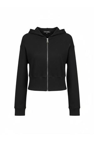 Playoff Crop Kesim Fermuarlı Eşofman Üstü Siyah