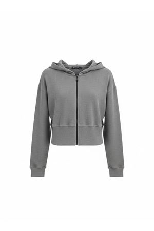 Playoff Crop Kesim Fermuarlı Eşofman Üstü Gri