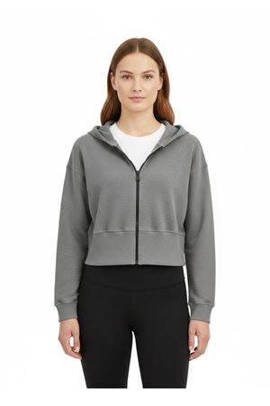 Playoff Crop Kesim Fermuarlı Eşofman Üstü Gri