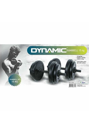 DYNAMIC VINYL DUMBBELL SET 15KG NEW