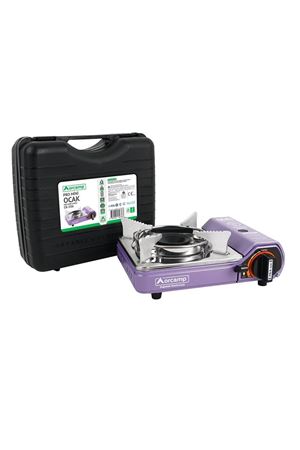Orcamp Tekli Mini Portatif Ocak Gaz Stop Emniyetli / Mor