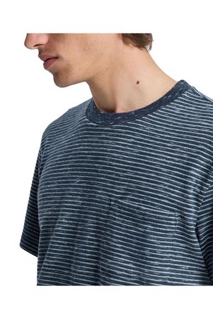 QUIKSILVER LOPAZ STRIPED S Total Eclipse - Stripe_1 ERKEK T-SHIRT