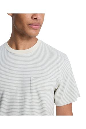 QUIKSILVER LOPAZ STRIPED S Snow White - Stripe_1 ERKEK T-SHIRT