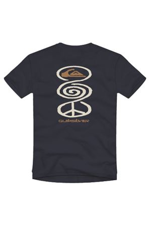 QUIKSILVER HARMONY SPIRAL Total Eclipse - Solid ERKEK T-SHIRT