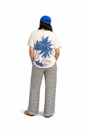 ROXY NIGHTFALL Jet Stream - Solid KADIN T-SHIRT