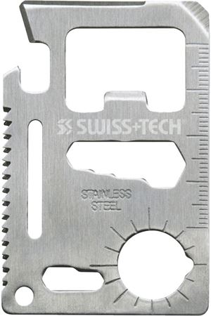 Swiss+Tech 15-IN-1 Credit Card Multi-Tool Stainless Steel ST33309