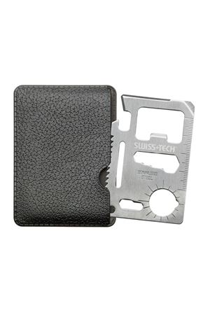 Swiss+Tech 15-IN-1 Credit Card Multi-Tool Stainless Steel ST33309