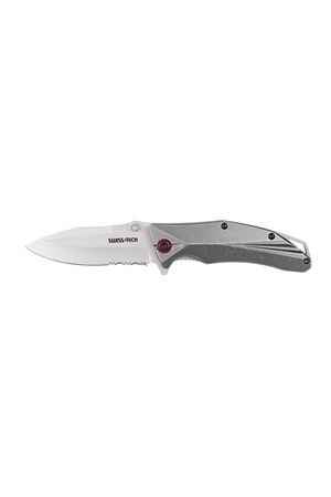 Swiss+Tech Aluminum Serrated Folding Knife ST014005