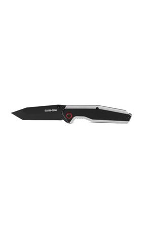 Swiss+Tech SS&G10 Folding Knife-Black TiNi ST014004