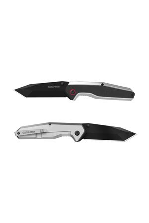 Swiss+Tech SS&G10 Folding Knife-Black TiNi ST014004